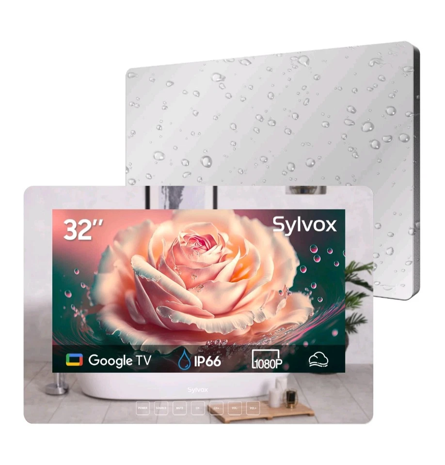 SYLVOX 32'' Mirror TV Bathroom Waterproof 1080p smart TV - AC Adapter  - Image 3 of 3