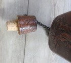 Vintage Don Quixote Embossed Leather Wrapped Bottle Decanter Spanish — photo 7