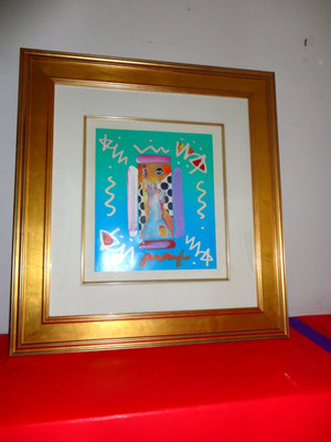 Peter Max Signed ''Statue of Liberty'' with Blends Mixed Media on Paper