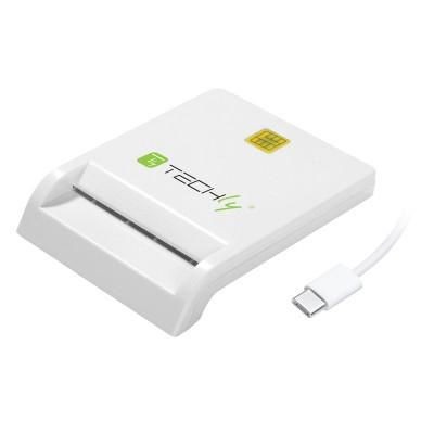 Techly I-CARD-CAM-USB2TYC Smart Card Reader USB-C USB 2.0 White