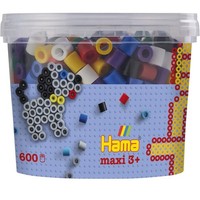 Hama Maxi BüGelperlen, Dose Mit Ca. 600 Bunten Bastelperlen Im Volltonmix, Ø