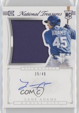 2015 National Treasures Rookie Silhouette Purple 35/49 Lane Adams #14 Auto 1m8
