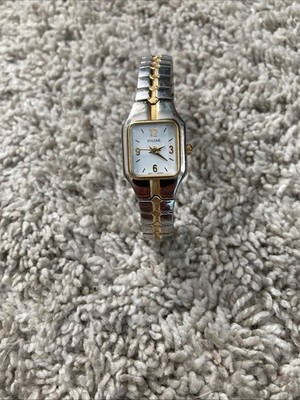 Vintage Women s Pulsar Water Resistant Quartz Watch Stainless Stretch Band