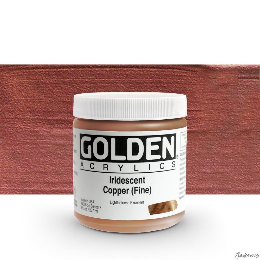 Golden Heavy Body Acrylic Paint Mica 237ml Iridescent Copper Fine Artist Colour