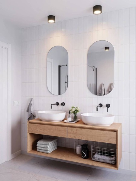 Moderne 1X6,5W/Led Aufbau-Downlights, IP44, Schwarz - Neue Auflistung-image