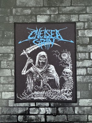 SMALL SEW ON PRINTED PATCH FOR BATTLE JACKET ~ 10.5 x 13.5cm ~ CHELSEA GRIN
