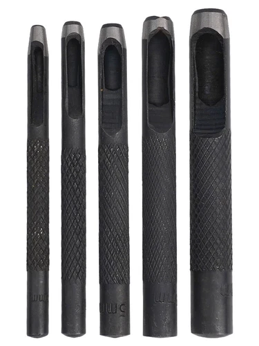 5pcs 3-8mm Hollow Punch Tool for Leather Belt Paper Plastic Vinyl Rubber Gasket