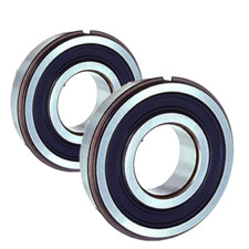 2-Pack 6203-2RS NR EMQ Premium Sealed Ball Bearing with Snap Ring, 17x40x12mm