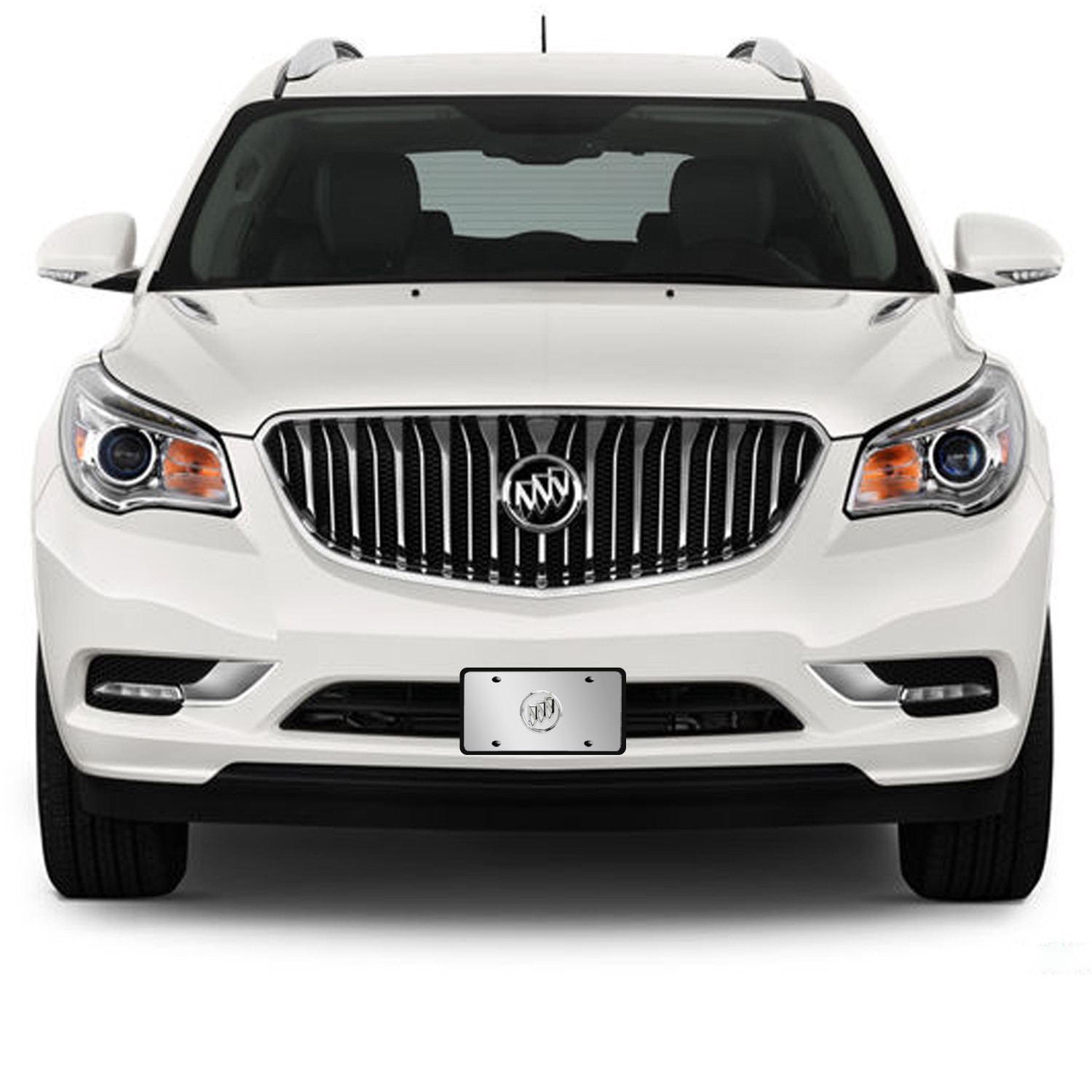 Buick 3D Logo Mirror Chrome Stainless Steel License Plate