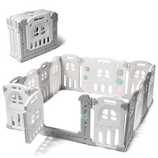 Foldable Baby Playpen 14 Panel, Safety Play Yard Play Pens with Adjustable Shape