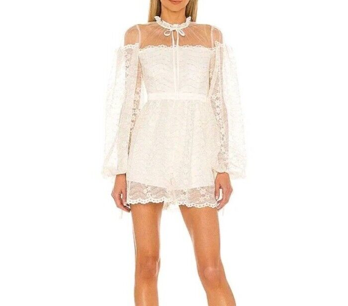 Alice McCall Moonstruck Romper Creme White Lace B… - image 2