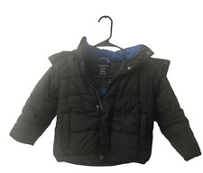 Kids Toddler Size 4 Jacket puffer Hoodie UNISEX Black Long Sleeved Calvin Klein