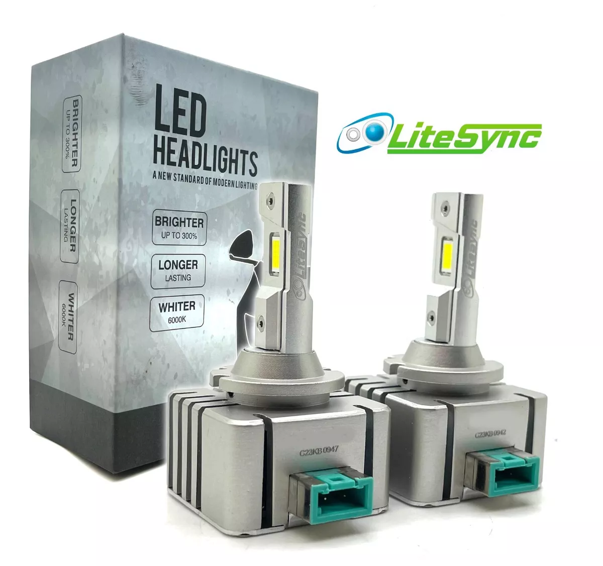 LiteSync D1S LED Remplacement Ampoules pour Xenon Hid Gaz à