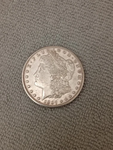 USA 1 Dollar , Morgan Silver Dollar 1897-S. XF