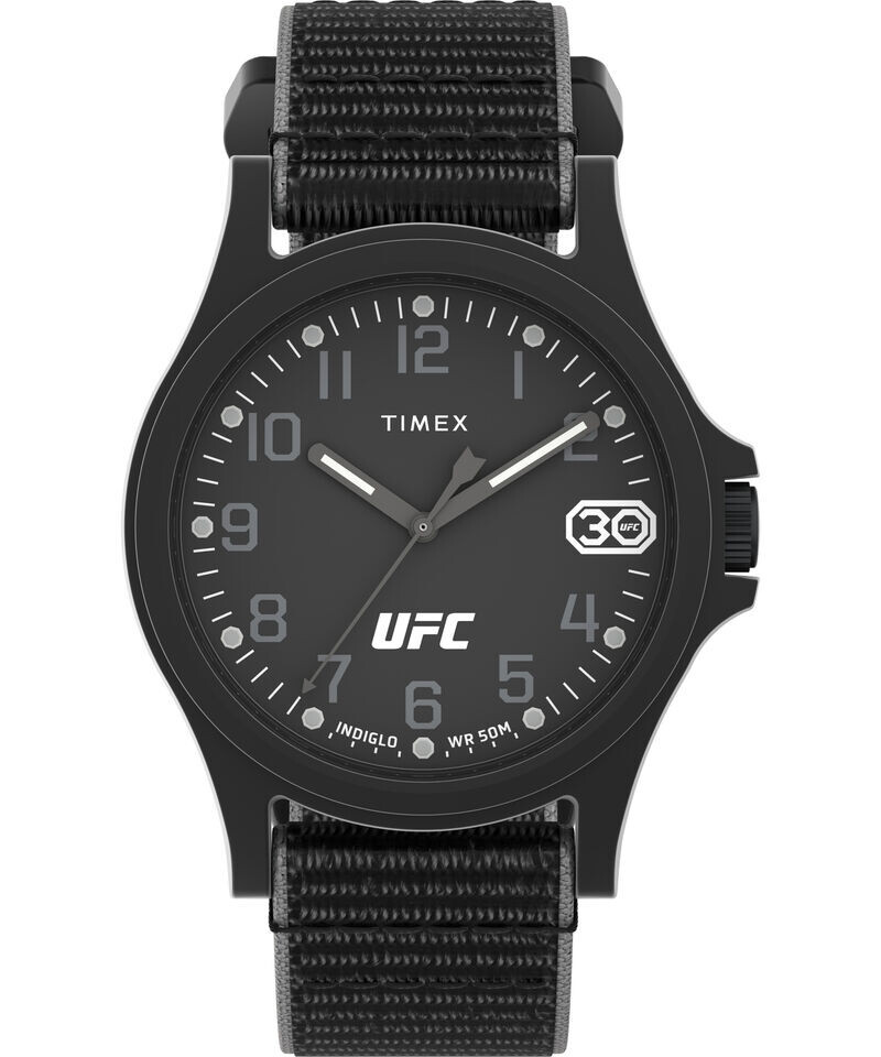Mens New Timex Official UFC Apex 30th Aniversary Fabric Fast Wrap® Indiglo Watch