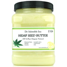 2 Lb/ 32oz ORGANIC HEMP BUTTER 100% PURE RAW NATURAL COLD PRESSED Skin Body Hair