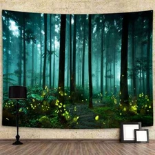 Gothic Ghost Forest Extra Large Tapestry Wall Hanging Art Nature Background