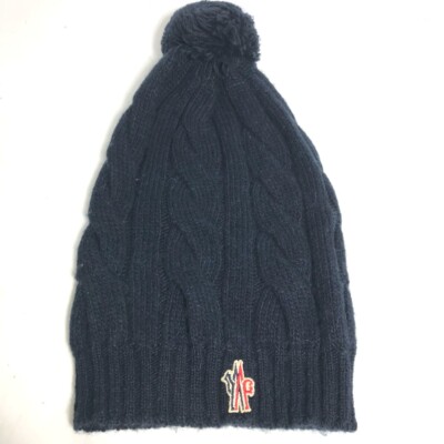 MONCLER pom pom logo beanie hat knit hat knit cap Knit hat wool