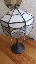 sehr schöne TIFFANYLAMPE,TISCHLAMPE, Bleiverglasung mit Messingfuß,  gebraucht