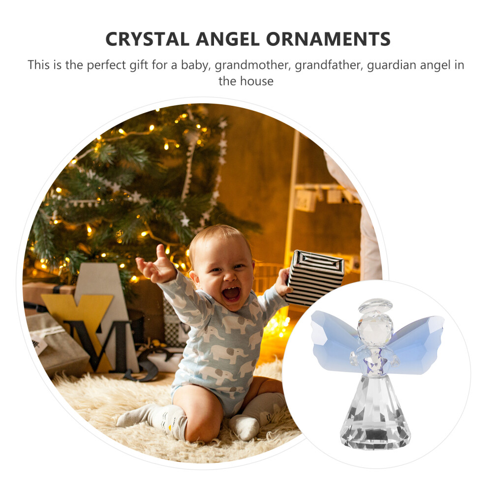 2 Pack Crystal Angel Ornament Garden Decoration Sculpture Angels