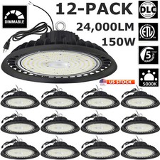 LED High Bay Light 150W 12Pack 24000LM Dimmable High Bay led Shop Light,100-277V