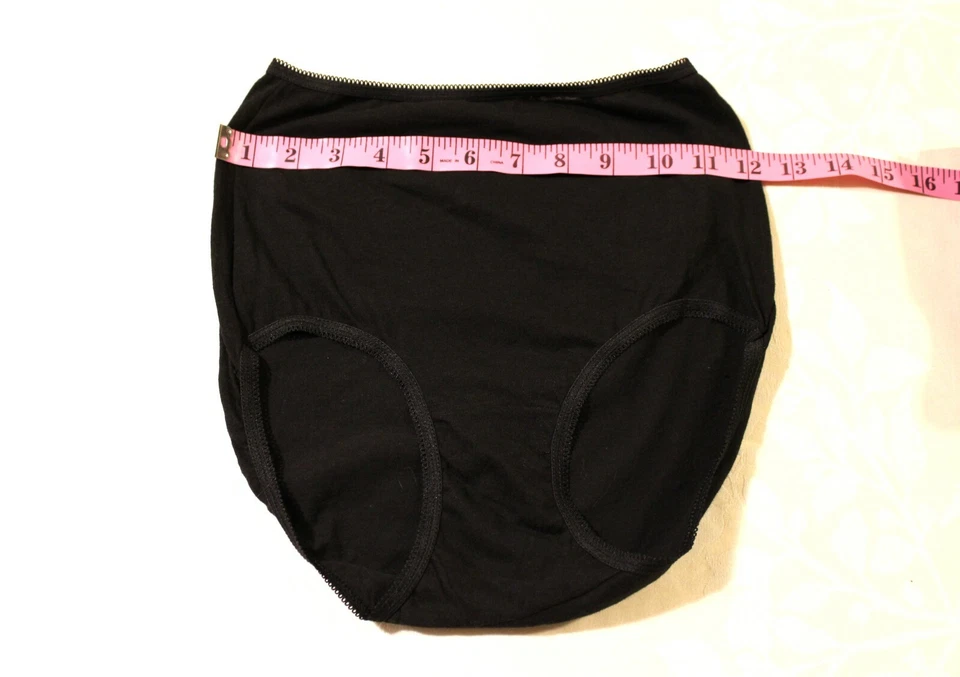 Faded Glory Ladies Briefs, Package of 3, Size M/6, Color Black, New with Tags - Image 2 of 4