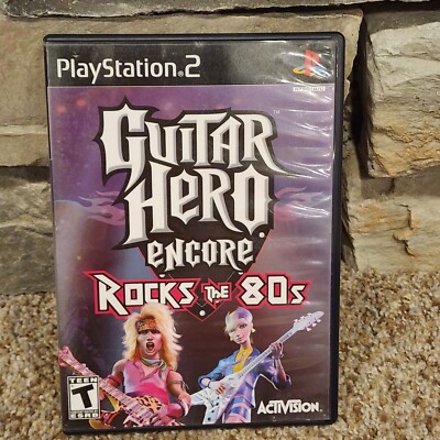Guitar Hero Encore Rocks the 80's PS2 PlayStation 2 Complete Poster TESTED