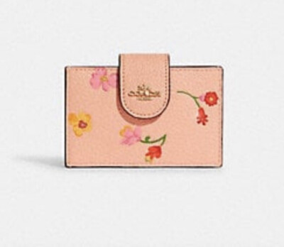 NWT Coach C8698 Accordion Card Case with Mystical Floral Print