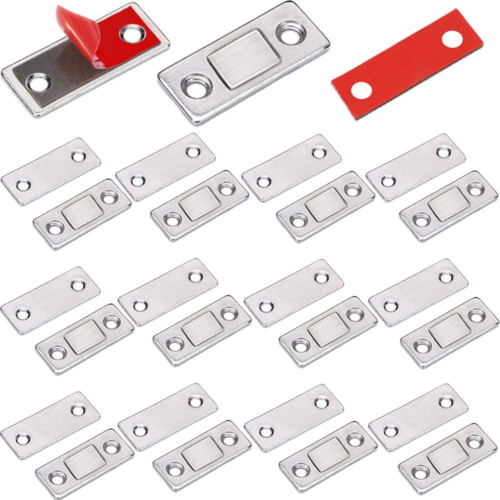 Drawer Magnets 12 Pack Ultra Thin Cabinet Door Magnet Stainless Steel Magnetic