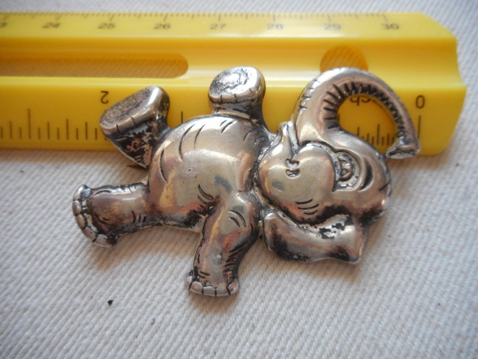 Vintage Sterling Sterling Chubby Happy Elephant B… - image 6