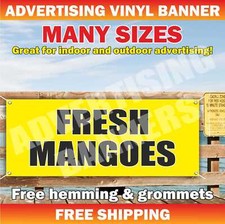 FRESH MANGOES Advertising Banner Vinyl Mesh Sign drink cold ice soda fruit farm