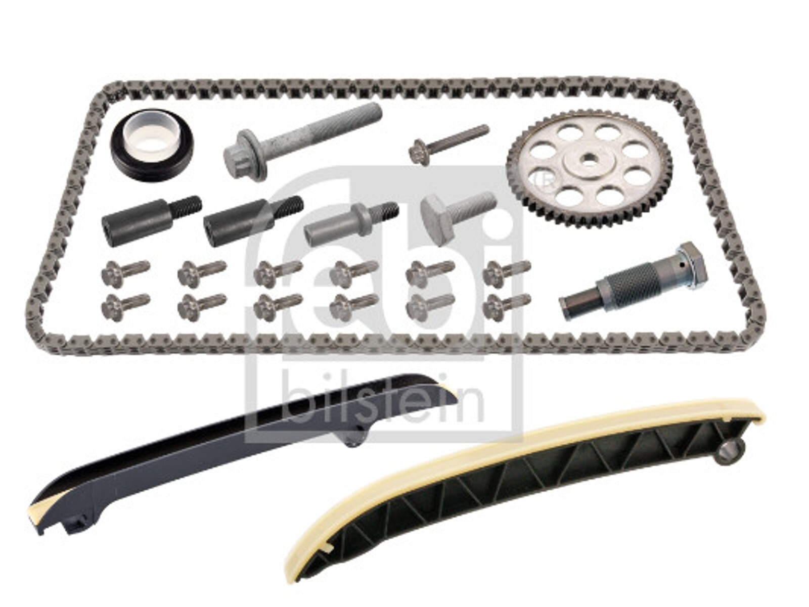 Kit distribution chaîne VW 1.2 TSI avec guides renforcés et tendeur hydraulique