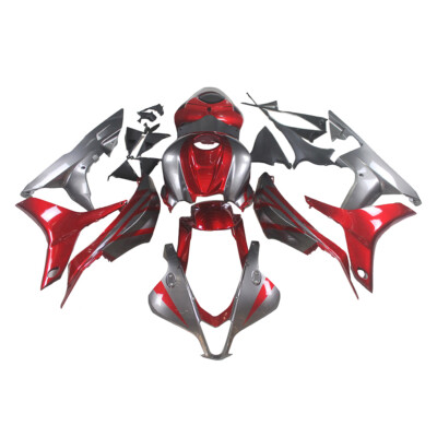 Injection Fairing Kit for Honda CBR600RR 2007 2008 07 08 Red Silver ABS Bodywork
