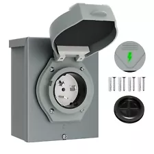 50 Amp Generator/Power Inlet Box 125 Volt SS2-50P 3 Prong with Light Indication