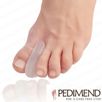 PEDIMEND 2PC of Silicone Gel Toe Separators Toe Straightener Big Toe Corrector Hammer Toe