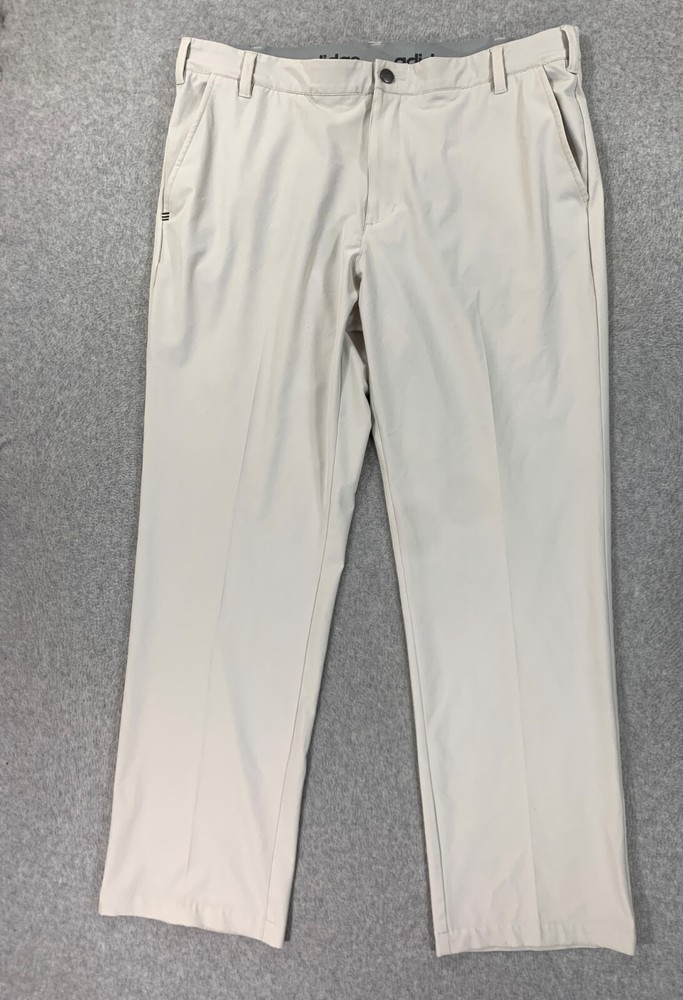 Adidas Flat Front Casual Golf Pants (Men's 38x32) Tan