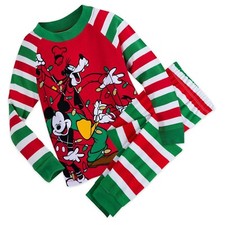 Disney Store Mickey Mouse, Goofy, Donald Duck Holiday Pajamas Sz 3 PJ Pals Boys