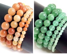 Aventurine Bracelet Handmade Natural Gemstone Stretch Beaded 4mm 6mm 8mm 10mm 12