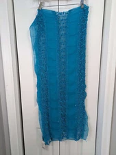 JCP NWT Scarf Blue 18x75