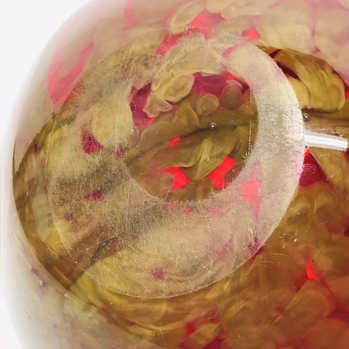 Murano Glass Ashtray Ruby Red Gold Tone Leaf 3 Slot Triangle - Seguso d’Arte - Picture 12 of 12