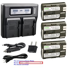 Kastar Battery Dual LCD Fast Charger for Canon Original BP-511A BP-512A CG-580