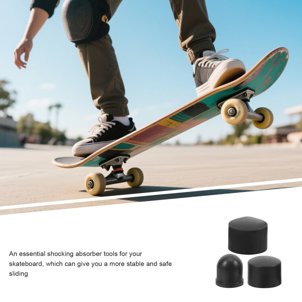 3 Sets Skateboard Spare Parts Kit Risers Trucks Pivot Cups Bushing