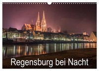 "Calendar 2027 · US Version · Regensburg By Night (Wall Calendar 2027 17\" × 12\" L"