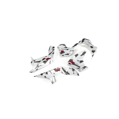 ARRMA- Set di Pannelli Corpo Esterni 1/7, Trasparente: Fireteam, Colore Grigio/Argento, ARA411011
