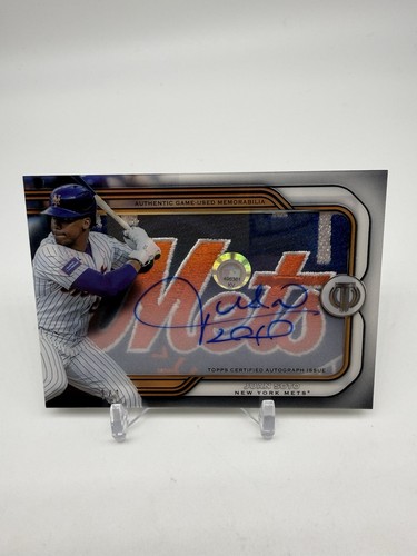 2026 Topps Tribute Juan Soto Prime Patch Auto Relic. 1/1 Game Used Mets Patch.