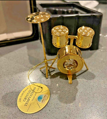 24k Gold Plated Drum Set Crystal Temptations with Swarovski Crystals
