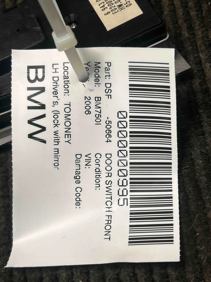 Fits 2006-2008 BMW 750I, Driver's Master Window Switch, OEM:6943056 Foto 4 de 4