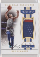 2018-19 Panini National Treasures Treasured Threads Prime 17/25 Ben Simmons 2r7