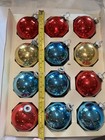 Vintage Shiny Brite Mix Glass Christmas Ornaments In Box Red Blue Gold — photo 6
