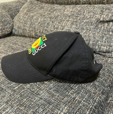 GUCCI Logo Embroidered Baseball Cap Black GG Web Stripe Women's